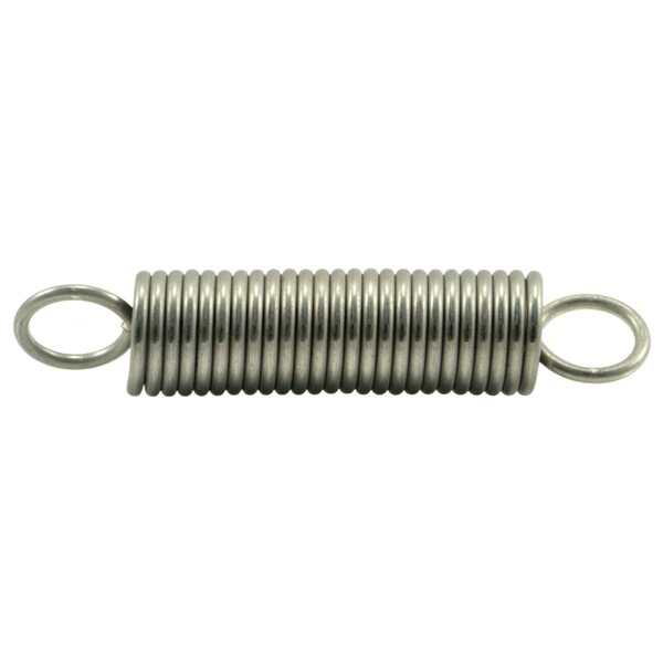 1/2" x 0.062" x 2-1/2" 18-8 Stainless Steel Extension Springs 3PK